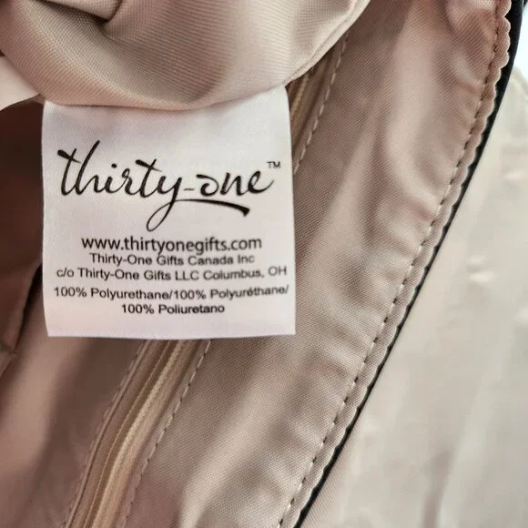 NEW Thirty One Leopard Print Black Faux Leather Shoulder Bag Purse Classy Glam - Picture 8 of 12